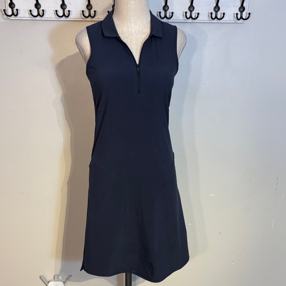 Sleeveless Navy Zip-Up Golf Dress by Puma size xs